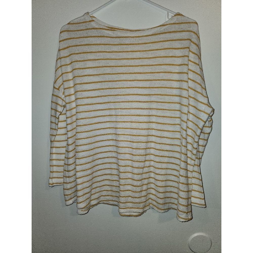 J. JILL Boat Neck Striped Top Size Medium